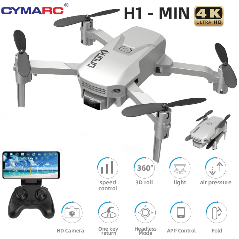 CYMARC H1 Mini Drone 4K HD Camera 1080P Wifi FPV Camera Drone RC Drone Altitude Hold Foldable RC Quadcopter Dron M73 E88