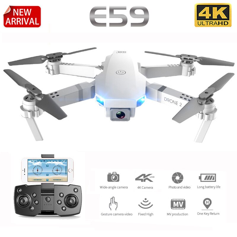 E59 RC Drone 4K HD Camera Professional Aerial Photography Helicopter 360 Degree Flip WIFI Real Time Transmission Quadcopter Toy