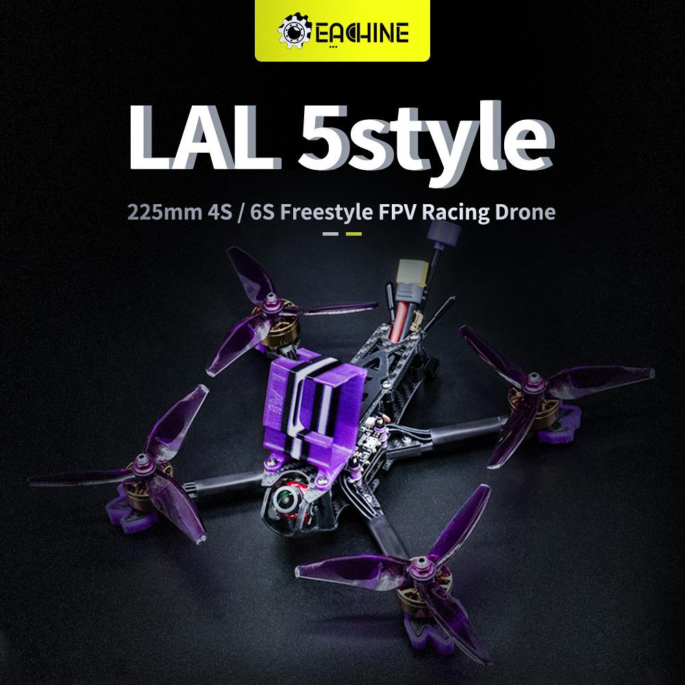 Eachine LAL 5style 220mm 4S/6S Freestyle 5 Inch FPV Racing Drone PNP/BNF F4 Bluetooth Caddx Ratel 2307 1850KV Motor 50A ESC
