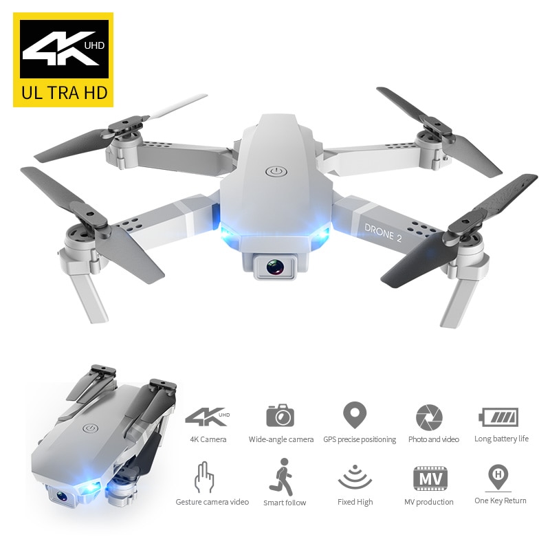 XKJ 2020 E68Pro Mini Drone 4K 1080P Wide Angle Camera Dron Wifi FPV Height Hold Mode RC Foldable Quadcopter Kid's Gift